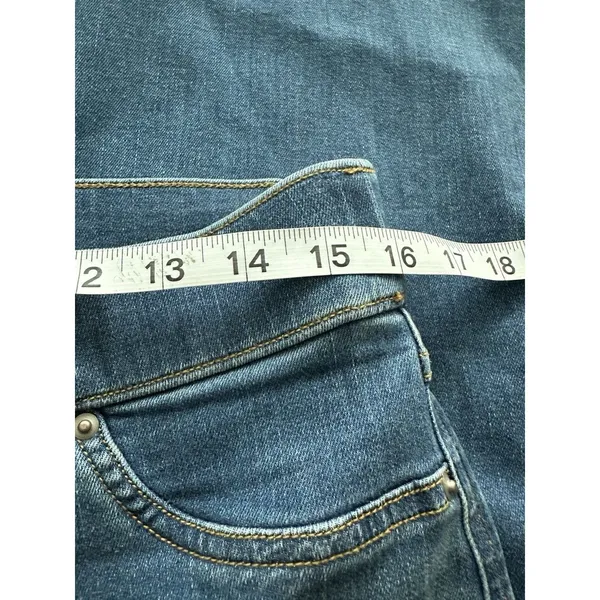 SPANX Flare Jeans Sz L shape EveryWear Vintage Indigo Pull On Stretch - Image 9