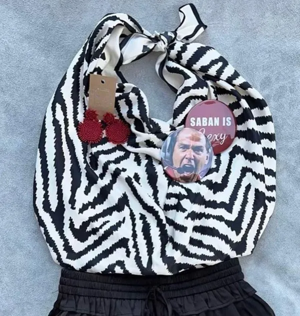 Zebra scarf top Black - Image 2