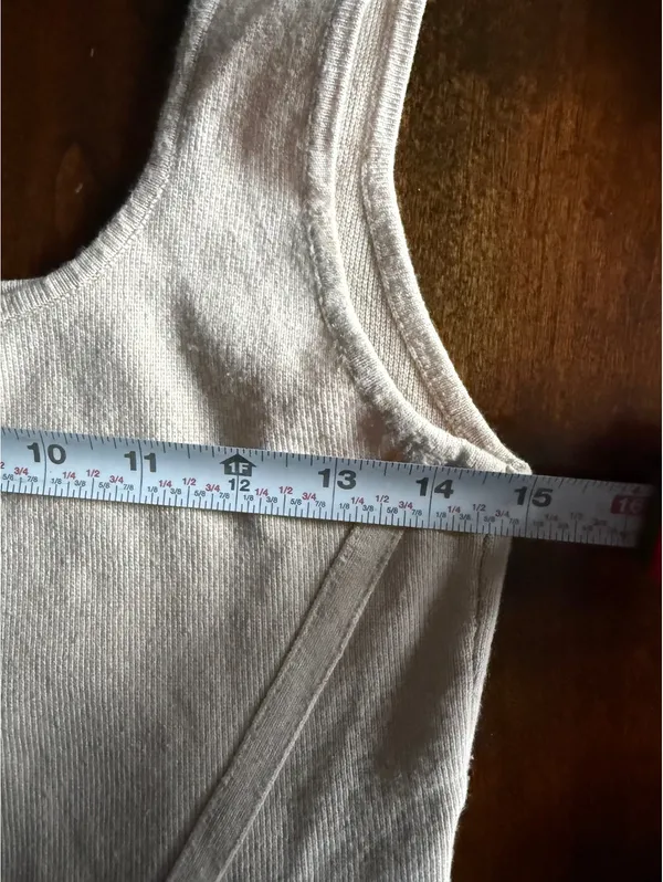 House of Harlow 1960 Beige Knit Crop Tank Top Size M - Image 5