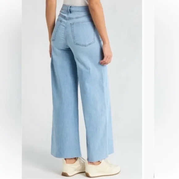 rag & bone Women's Serena High Rise Wide Leg Raw Hem Denim Jeans Size 34‎ - Image 2