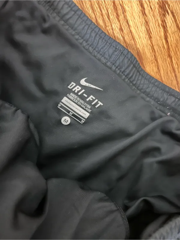 Nike Black Shorts with Neon Green Drawstring - Image 3