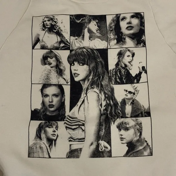 Taylor Swift The Eras Tour Beige Graphic Hoodie XL Official Merch Cream Swiftie - Image 7