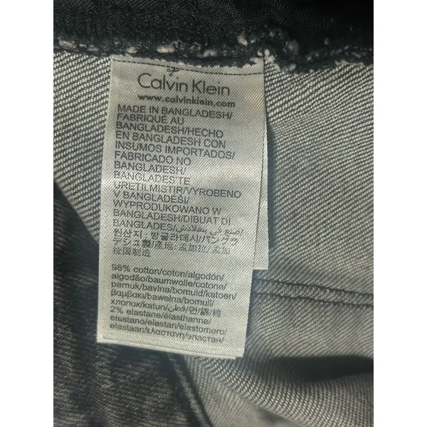 Calvin Klein Jeans High Rise Mom Jeans Womens 32 Gray Distressed Tapered Denim - Image 9