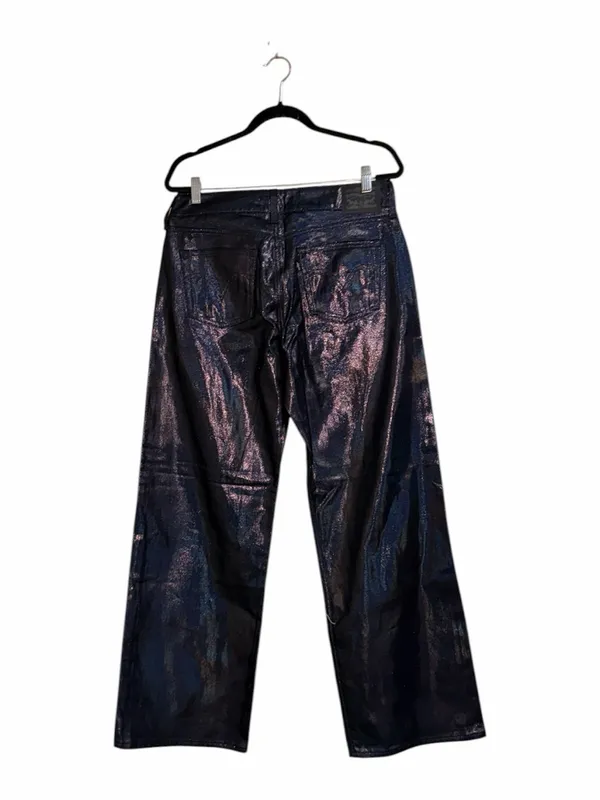NWT Levi's Superlow Loose Jeans In Luminous Night Shiny SZ-30 - Image 8