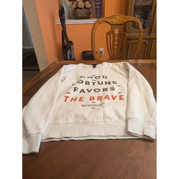 H & M Good Fortune Sweat Shirt Size L - Image 2