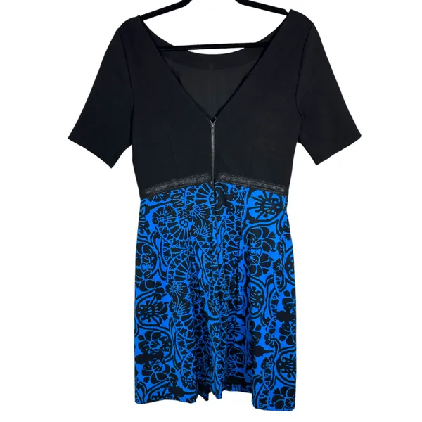 Plenty By Tracy Reese Anthropologie Medallion Foulard Frock Dress Blue 8 NEW - Image 6