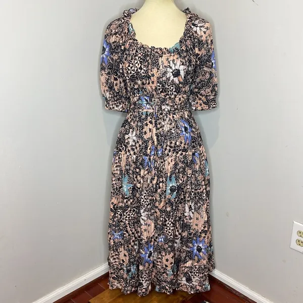 Ulla Johnson‎ Indah Floral-Print Puff-Sleeve Midi Dress - Image 2