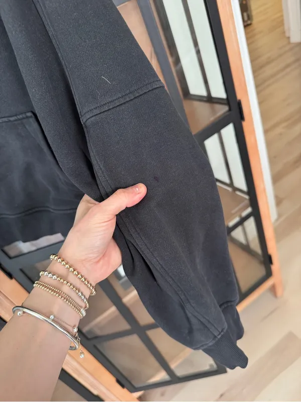Lululemon Scuba Oversized 1/2 Zip up Hoodie sweatshirt jacket Black half - Image 9