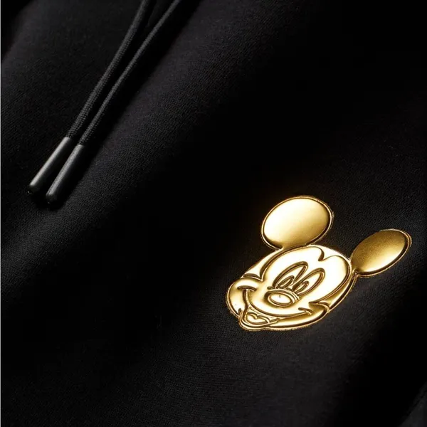 Disney x H&M Black Gold Motif Pullover Hoodie- Size Medium - Image 2