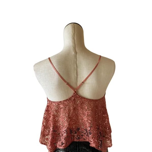NWOT Free People NWOT Best Idea sequin cami in rose - Image 8