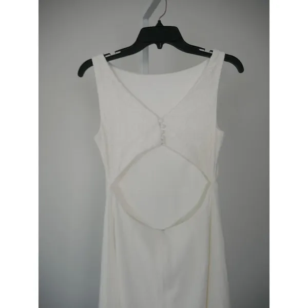 Lulu's White Lace Boat Neck Cutout Back Maxi Dress XS - Image 7