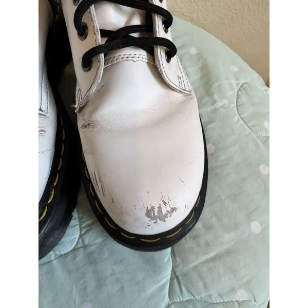 Dr. Martens Jadon White Leather Platform Lace-Up Ankle Boots Womens size US 8 - Image 8