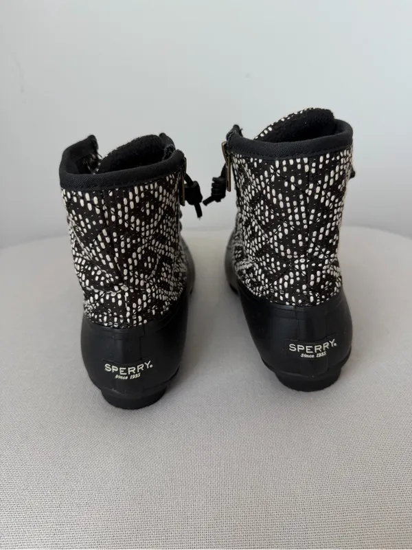 Sperry Top Sider Saltwater Duck Boots Tribal Print Women's Size 5.5 - Image 4