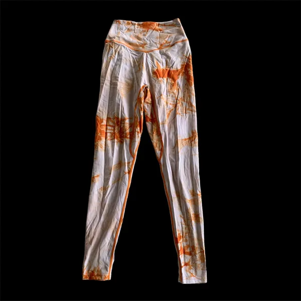 Balance Athletica Orange/White Tie Dye High Waisted Vitality Leggings - Image 3