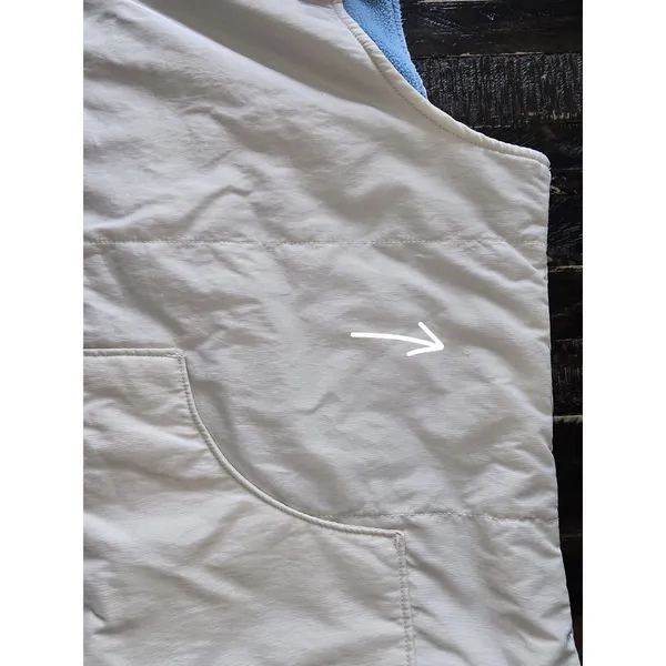 VINTAGE Old Navy Vest Womens Large Full Zip Nylon Shell Fleece - Image 9