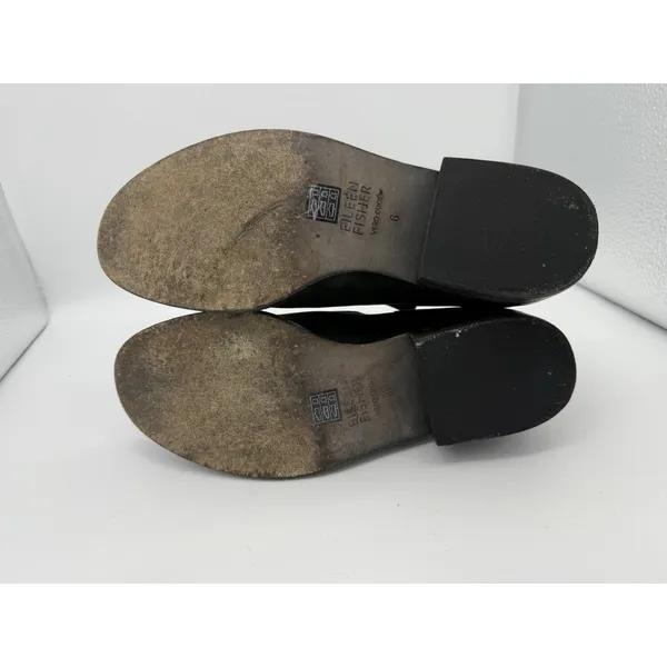 Eileen Fisher Vero Cuoio Suede Booties 6 Concert 1.5" Heel Minimal Work Travel - Image 7