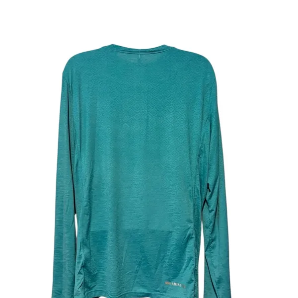 Ariat Women’s AriatTek Embossed Long Sleeve Base Layer Lanai Blue 2XL - Image 4