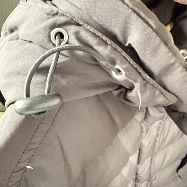J.Crew Womens Long Puffer Coat Black Removable Hood‎ Quilted Parka Jacket - Image 3