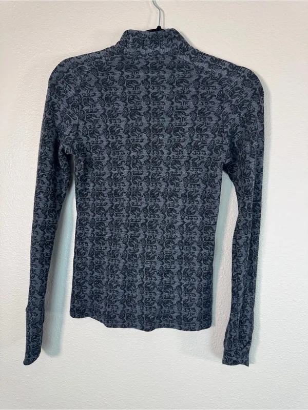 Ibex Grey Merino Wool Quarter Zip Sweater Womens XS Outdoor Hiking Gorpcore - Image 3