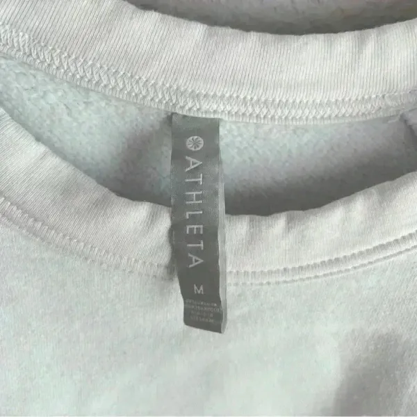 Athleta White Limitless Graphic Crew Sweater Size Medium‎ - Image 7