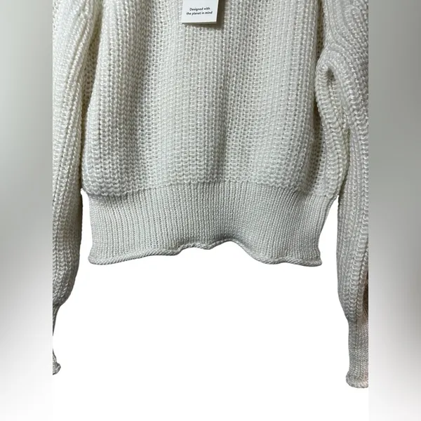 Free Assembly Chunky Knit Crewneck Sweater Women XL‎ Ivory Cream NWT - Image 6