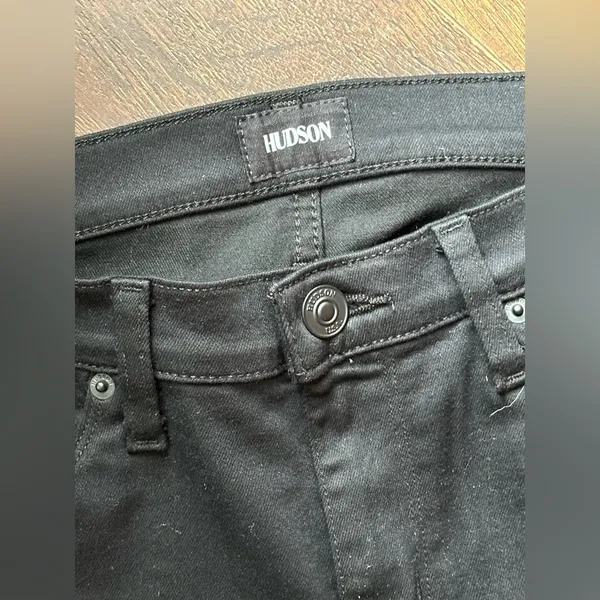 Hudson Jeans Nico Mid-Rise Super Skinny in Black Black - Image 5