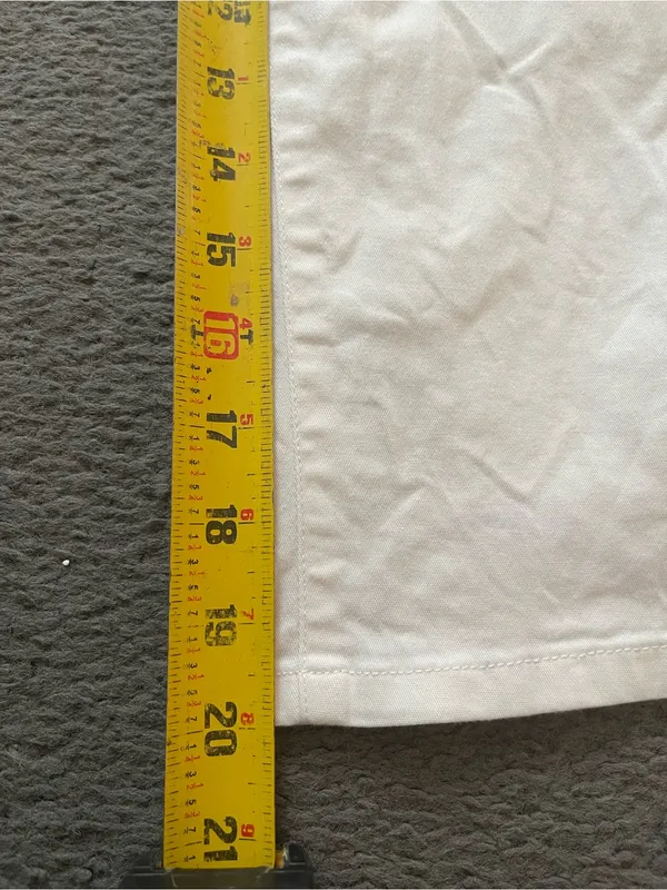 LOFT White Cropped Capris with Triple-Button Waist - Image 6