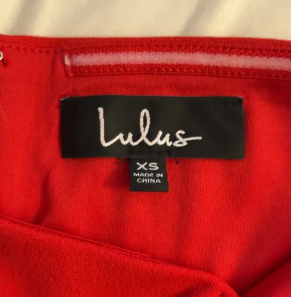 Lulus Red Off The Shoulder Dress - Image 3