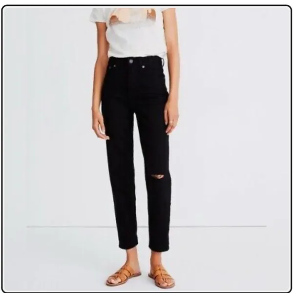 Madewell- The Perfect Vintage Jean Stone Black: Knee-Slit Edition 25 - Image 6