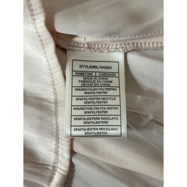 BB Dakota Steve Madden Cream Half Sleeve V Neck Button Front Blouse Top Size M - Image 4