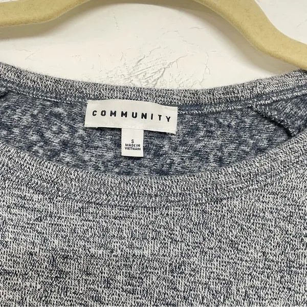 Aritzia Community Blue Crew Neck Long Sleeve Pullover Sweater Womens S Speckled - Image 7