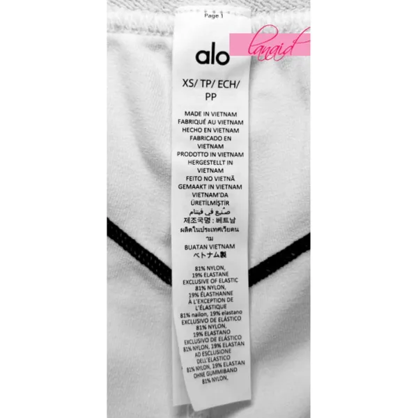 Alo Airbrush High-Waist Heart Throb Leggings White Black Hi-Rise Waisted Tights - Image 11