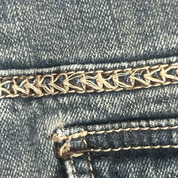 Baccini Embroidered Blue Frayed Hem Stretch Denim Jean Shorts Women Size 8P - Image 6