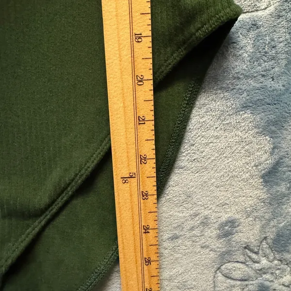 1927 |‎ Old Navy Ribbed Square Neck Long Sleeve Bodysuit Green Women Large - Image 4