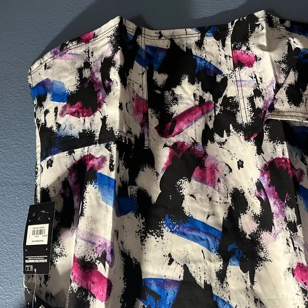 Dickies Multicolor Abstract Scrub Top Sz Large. NWT - Image 4