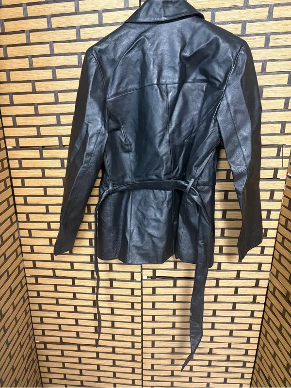 New York &‎ Company Black Leather Jacket Size Medium - Image 2