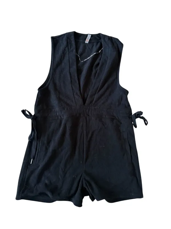 MONO B Black Terry Soft Romper Size Large - Image 5