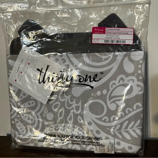 Thirty-One Taupe Oh-Snap Pocket 079C - Image 4
