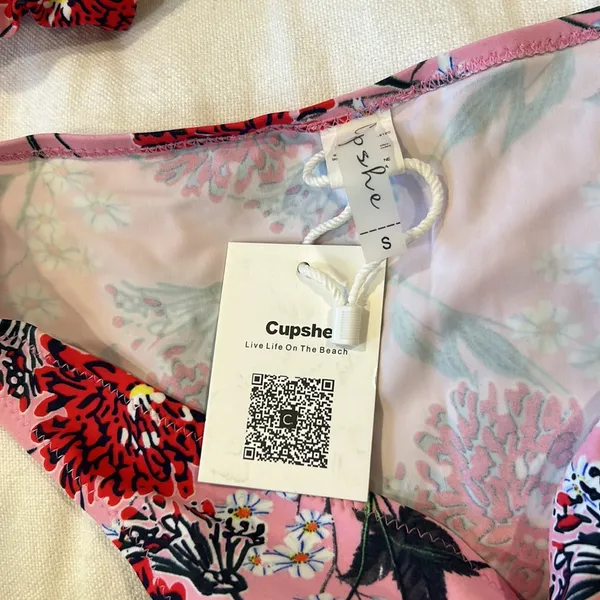 NWT Cupshe‎ Pink Floral Bikini Set👙 - Image 4