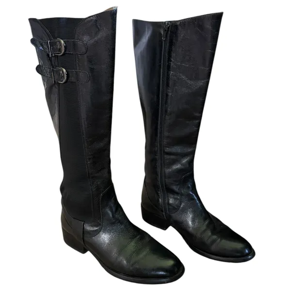 Miz Mooz Chaminade Black Leather Knee High Riding Boots Size 7.5 - Image 2