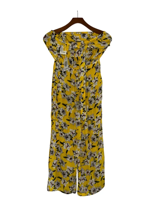 blue island Yellow Floral Strapless Jumpsuit - Image 2