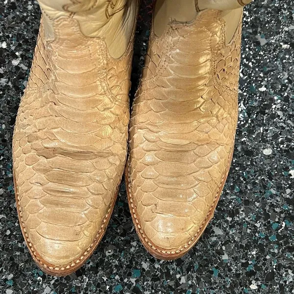 Vintage Dan Post Multicolor Leather Cowboy Boots 4218 Women 5.5 C W/ Box - Image 8