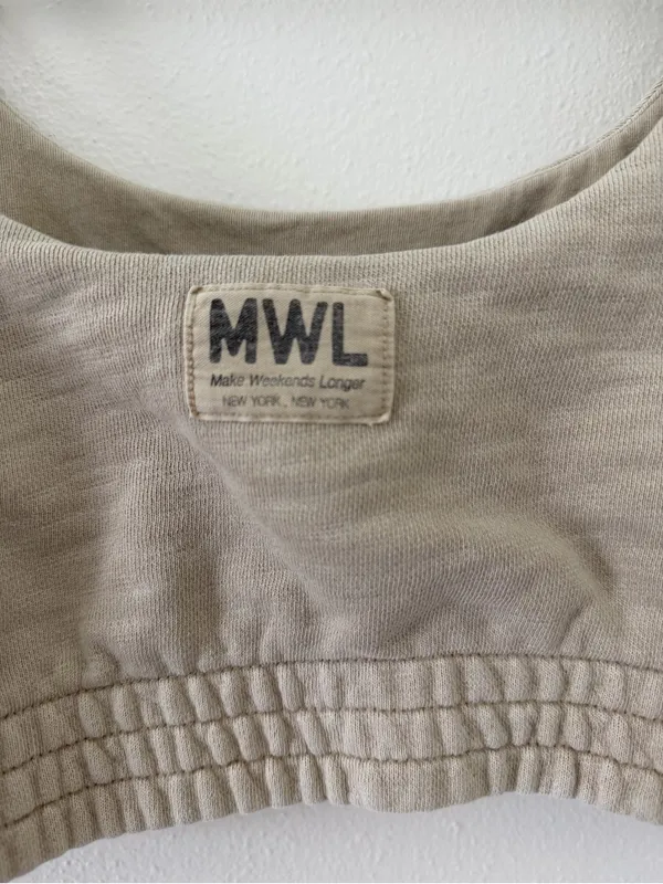Madewell MWL Sweatshirt Earthy Cottage 100% Cotton Light Support Bralette large - Image 6