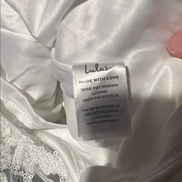 NWT‎ Lulus white lace sequin romper XS - Image 10
