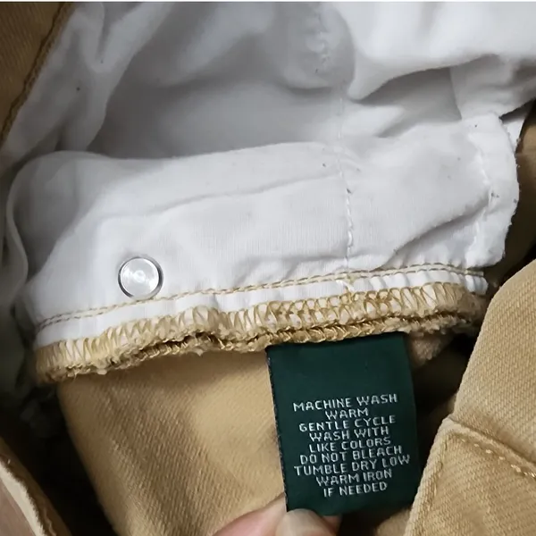 Lauren‎ Jeans Co Ralph Lauren Women's Modern Straight Khaki Tan Pants , 14 - Image 4