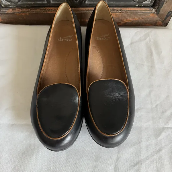 Dansko Nastacia Loafers Shoes Womens Sz‎ 9.5-10 US 40 EU Nappa Black Leather - Image 3