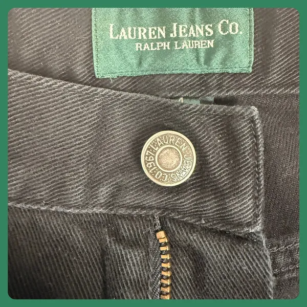 Lauren Jeans Co‎ Ralph Lauren Black Wash Straight Leg Denim Jeans Quiet Luxury - Image 2