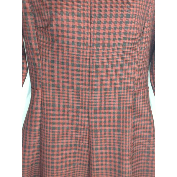 Zara Red & Black High Neck Plaid A-Line Mini Dress Women XS Skater‎ Girl Preppy - Image 5
