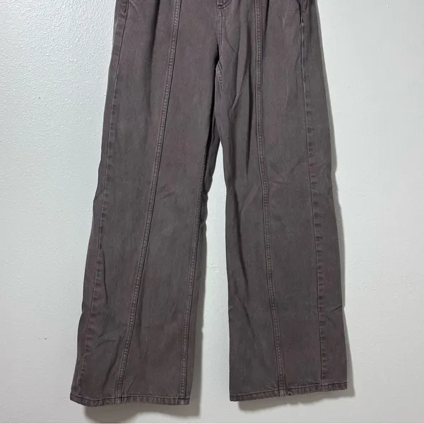 Cotton On Women Seam Wide Leg Dark Brown‎ Baggy Jeans Size 26 - Image 4