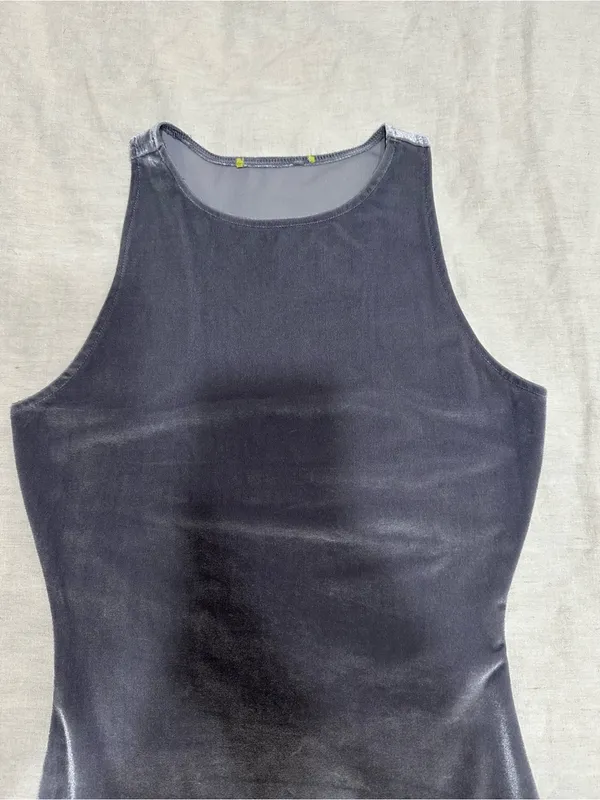 Velvet dress Silver - Image 3